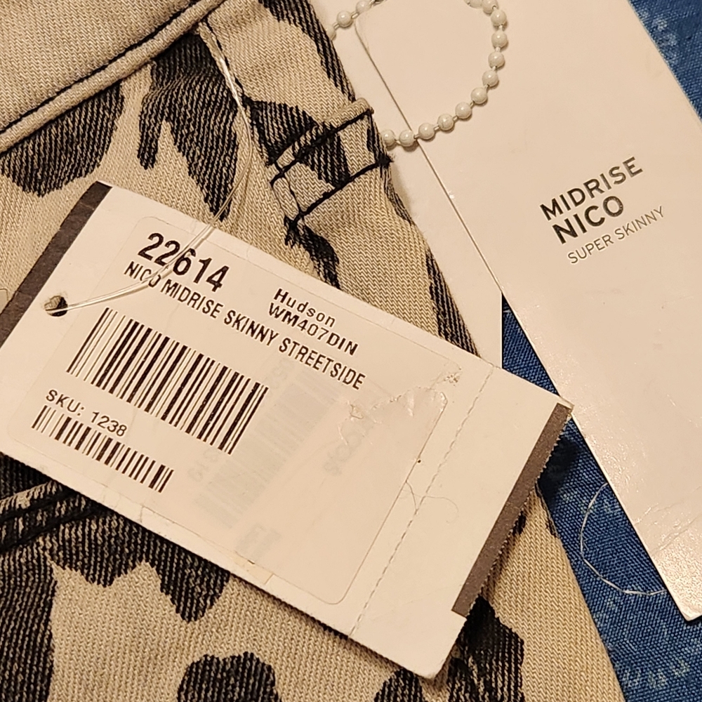 NWT Hudson Jeans Nico Midrise Super Skinny Animal Print size 25 with 29" inseam - Picture 13 of 13